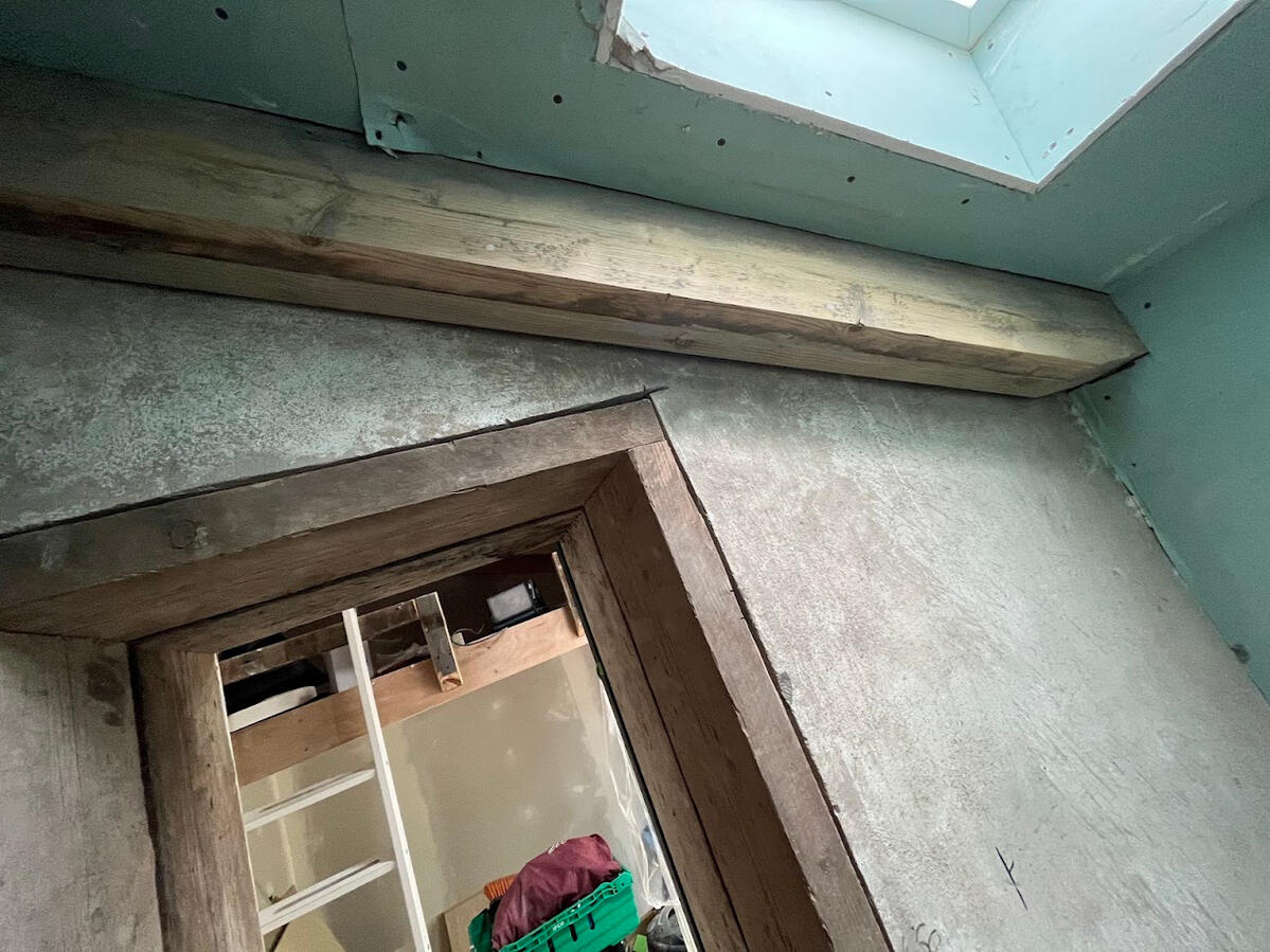 New timber fitted alongside existing rafter New timber fitted alongside existing rafter